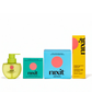 4 nixit products are in a line, the nixit water based personal lubricant, the nixit menstrual cup wipes, the nixit menstrual disc and the nixit menstrual cup cleanser and vulva wash.